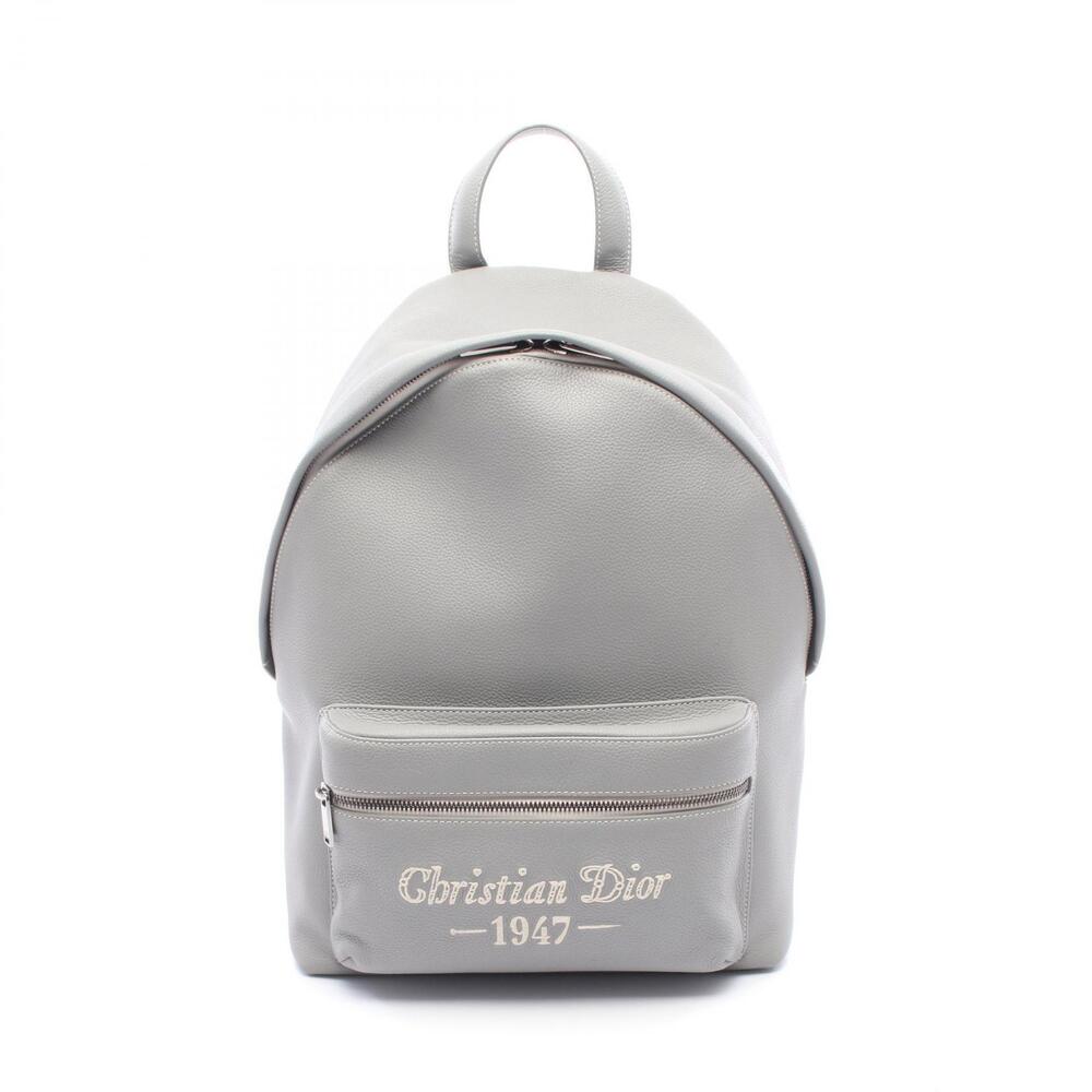 Christian Dior RIDER Backpack Leather Gray